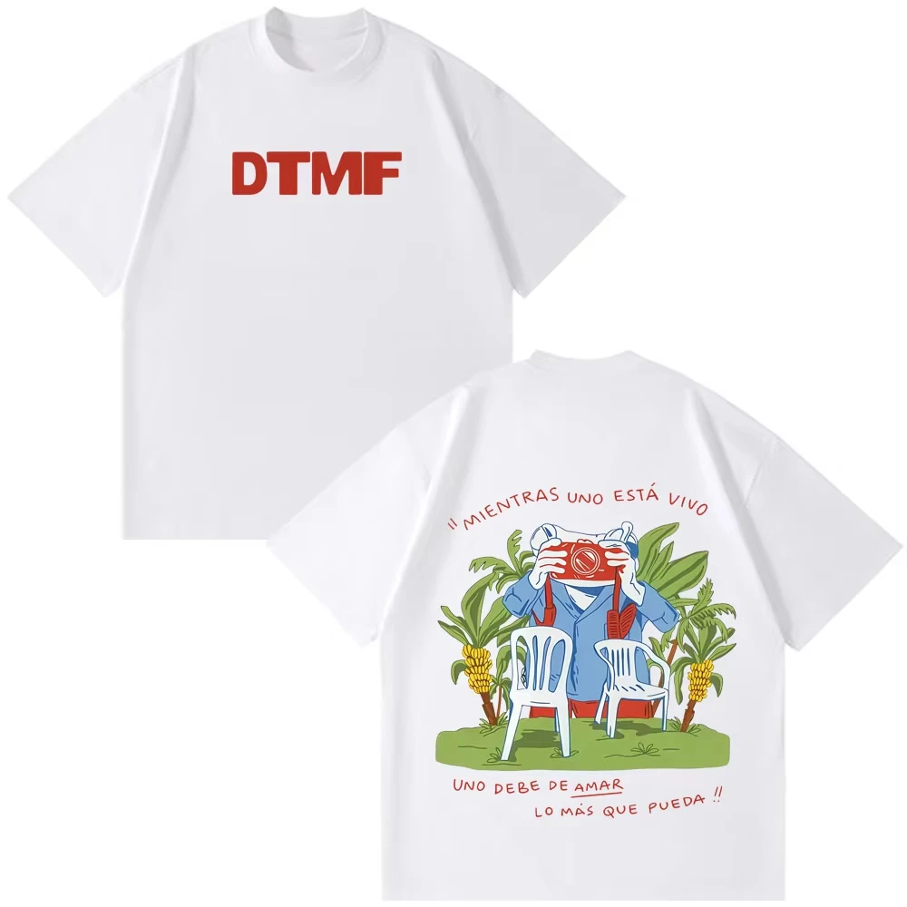 T-shirts imprimés Rapper Bad Bunny Tour 2026 pour hommes et femmes, T-shirts Hip Hop surdimensionnés, T-shirts décontractés en coton esthétiques et tendance pour l'été
