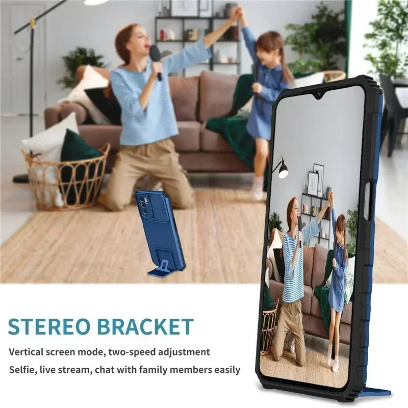 Oppo,a15,a15s,a16,a16s,a16k,a16e,a52,a72,a53,a53s,a54,a55,a36,a76,a95,a96用の頑丈な鎧ホルダー