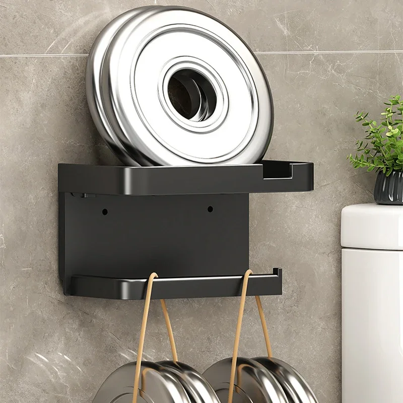 Toilet Paper Holder Plastic Storage Rack Kitchen Towel Placement Of Seasoning Bottles Bathroom Wall Roll Of Paper Phone Storage image 2