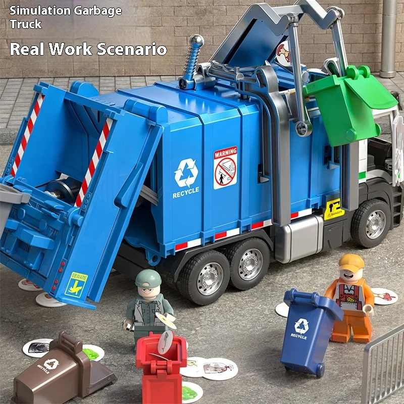 شاحنة قمامة كبيرة الحجم ألعاب أطفال للتنظيف والنقل تصنيف نموذج سيارة تنظيف الصرف الصحي
