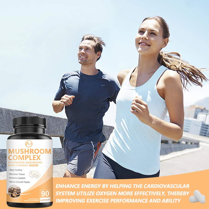 كبسولات مينش الفطر المركبة 2600 مجم تدعم الجهاز المناعي والذاكرة والتركيز وتخفيف التوتر #3