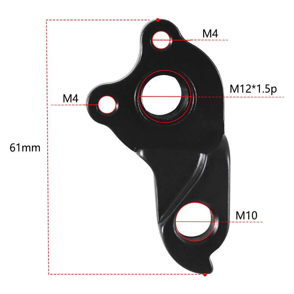 BOLANY MTB Bike Frame Derailleur Hanger Aluminum Alloy Lightweight Bicycle Derailleur Hanger Back Hook Bike Frame Accessories