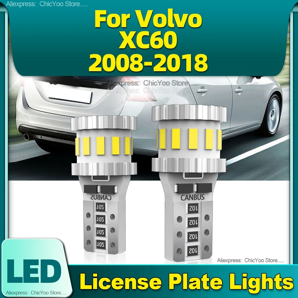 

2Pcs Auto Car Bulbs T10 LED License Plate Light W5W 1000LM For Volvo XC60 2008 2009 2010 2011 2012 2013 2014 2015 2016 2017 2018