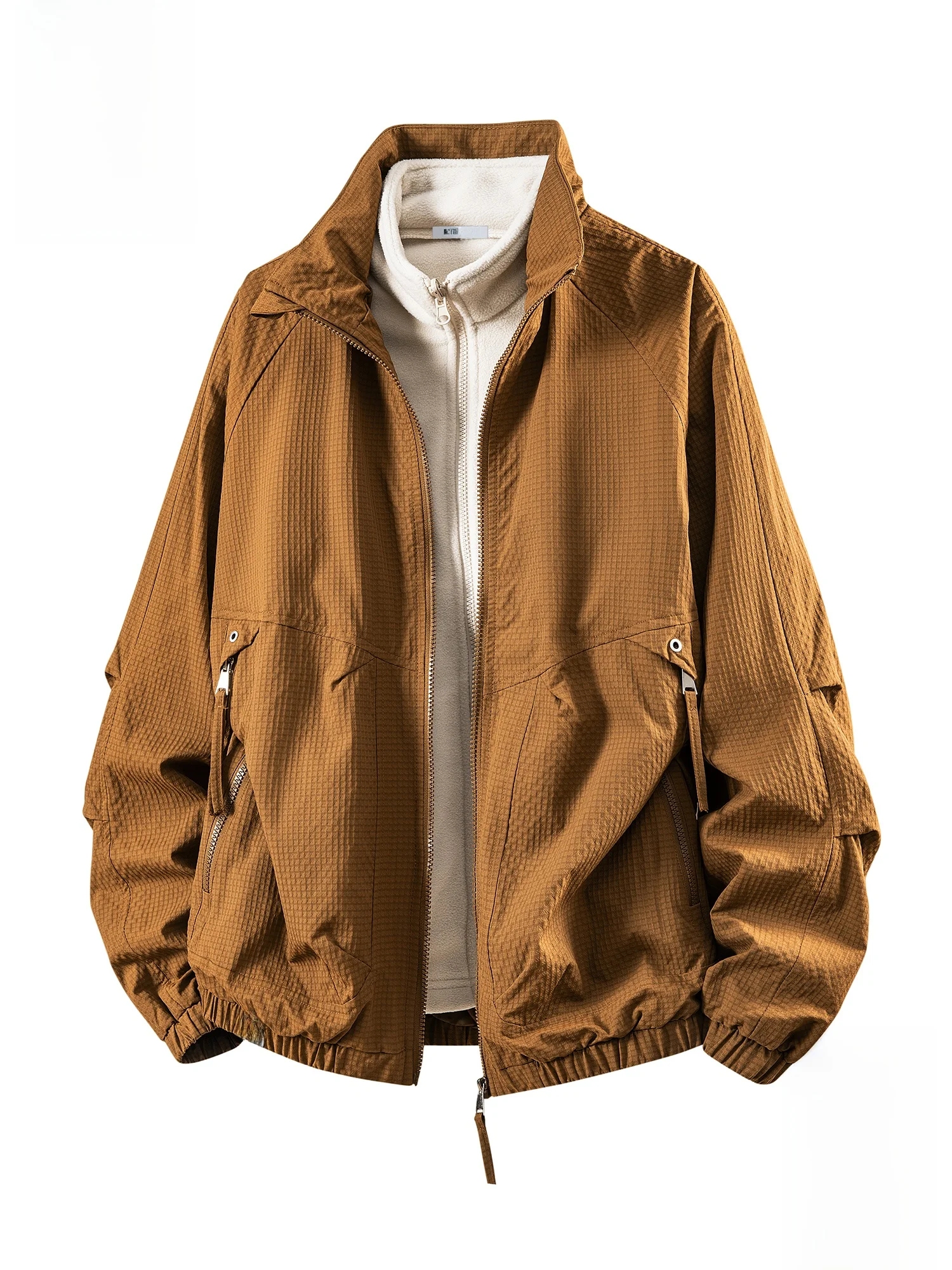 

Мужской повседневный осенне-зимний комплект Paul Frank Monkey: куртка и брюки в стиле ретро, рабочая одежда, верхняя одежда, приталенный крой, полиэстер, на молнии