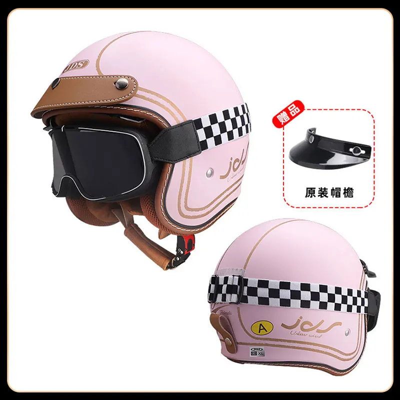 

New Motorcycle Helmet Retro Casco Moto Helmets 3/4 Open Face Helmet Vintage Riding Motocross Helmet Half Face DOT Certification