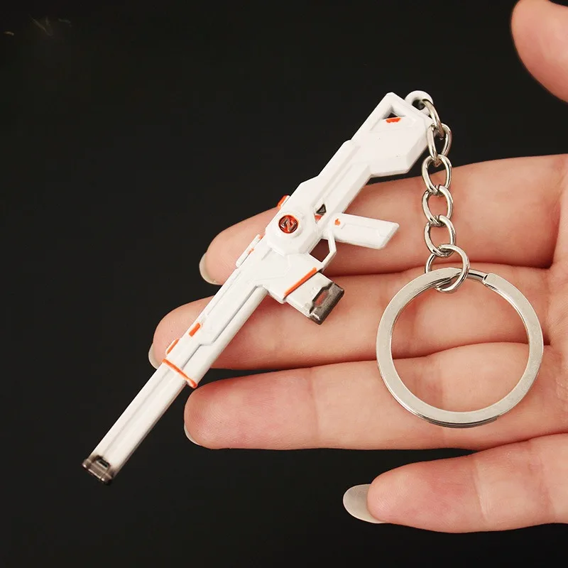 9cm Valorant Weapon Phantom SPECTRUM Gun Keychain Reaver Karambite Knife Metal Model Manga Peripheral Machine Gift Toys for Kids