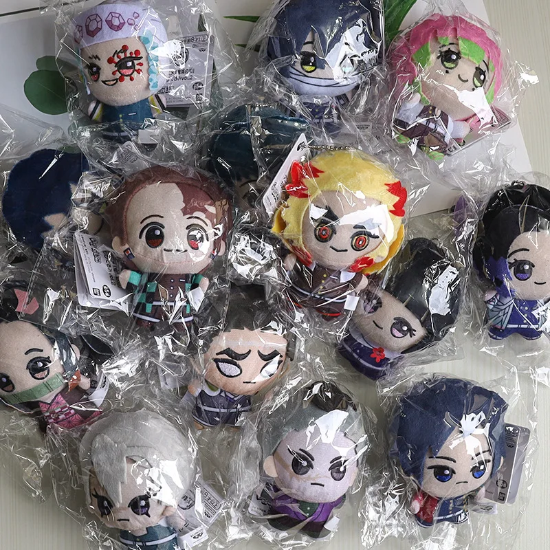 12 cm Leuke Demon Slayer Pluche Sleutelhangers Anime Hangers Figuur Manga Rugzak Sleutelhanger Sleutelhanger Kimetsu Geen Yaiba Gevulde pop Speelgoed