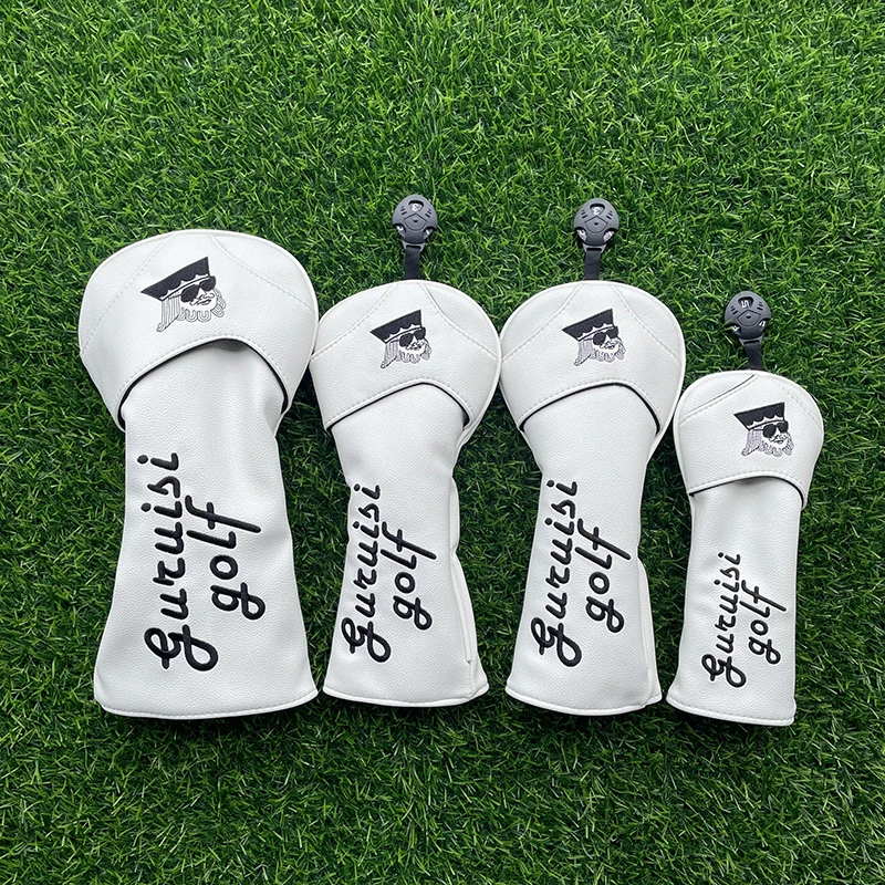 King Golf Club Wood Headcovers Driver Fairway Woods Hybrid Cover PU leather  fast delivery