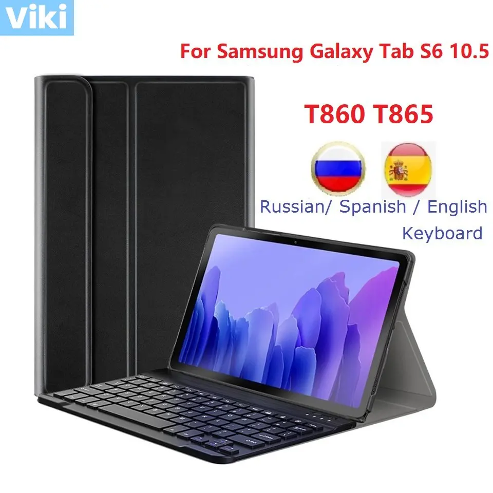 

Чехол с клавиатурой для Samsung Galaxy Tab S6 10,5, T860, T865, русская клавиатура с испанским миром для Samsung SM-T860 T865 10,5''