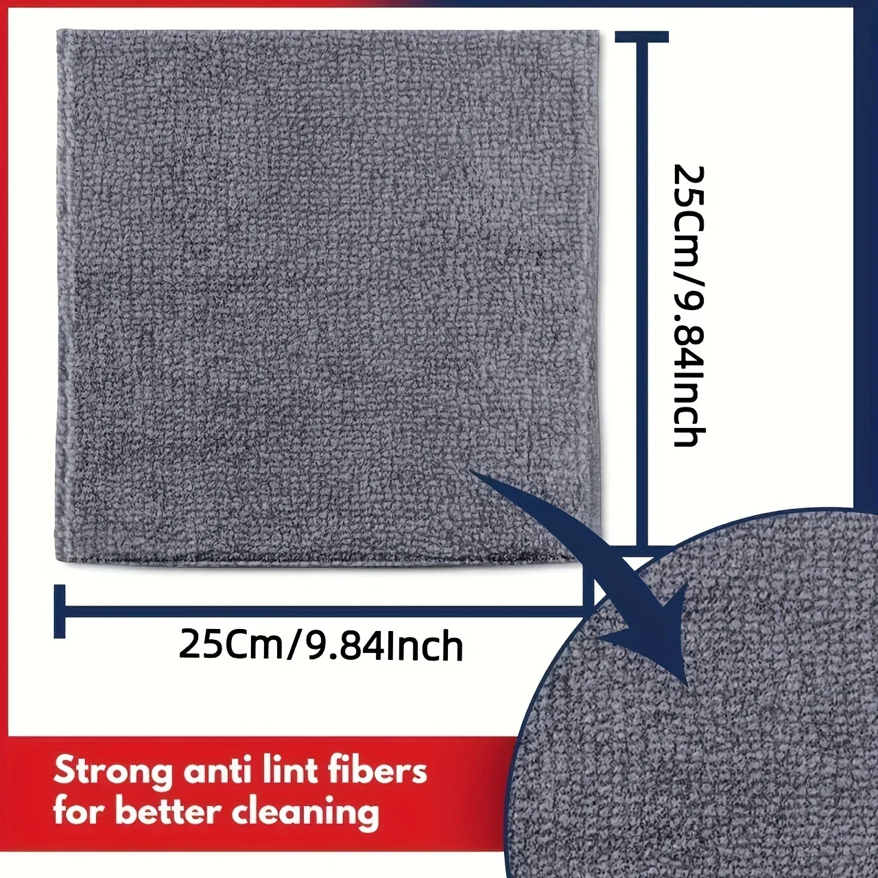 5/10/20 Stück Reinigungstücher, Küchentuch, ultrafeine Faser, hellgraues Reinigungstuch-Set, saugfähig, weich und flecken entfernend – Detail 5