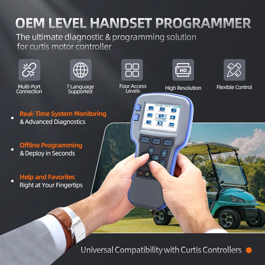 Handheld Programmer 1313-4331 for Curtis AC DC Motor Controller, OEM Level Programmer Fit Electric Forklift Golf Cart  1313-4401