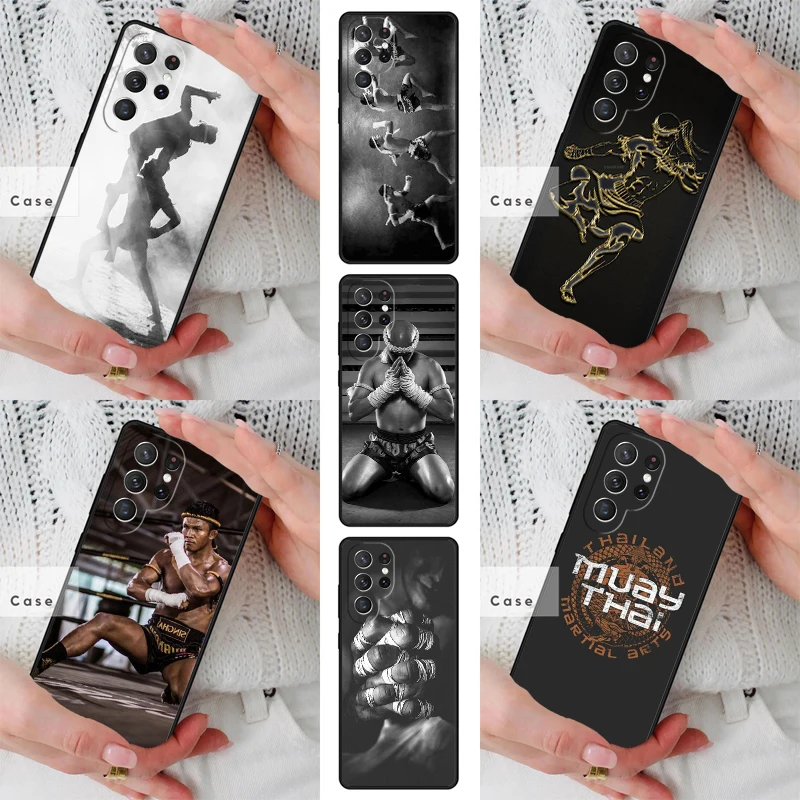 Muay Thai Martial SOFT TPU Phone Case for Samsung Galaxy S26 S25 S24 S23 S22 S21 S20 Note10 Plus FE Ultra Cover