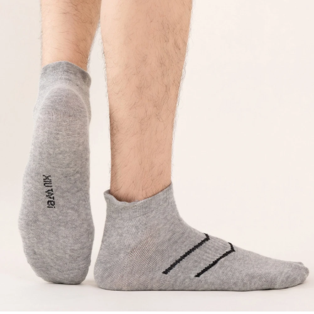 5 Pairs/Lot High Quality Men Ankle Socks Breathable Cotton Sports Mesh Casual Athletic Thin Cut Short Sokken