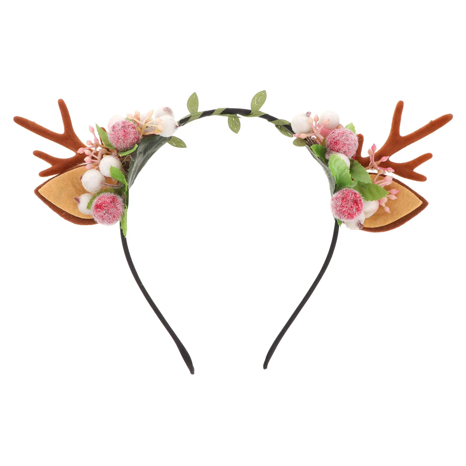 

Reindeer Antlers Headband Christmas Headdress Berry Decorative Fashion Accessories Costume Party Masquerade Cosplay Kids Stylish