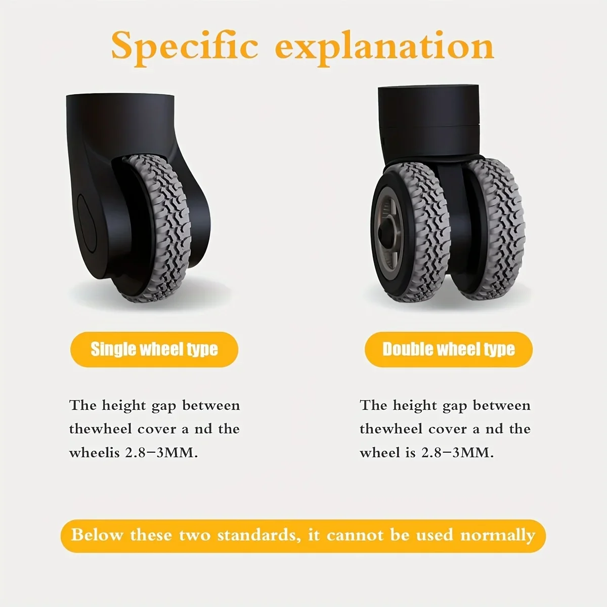 4 قطع من واقي عجلة الأمتعة المصنوع من السيليكون على الطراز الرياضي - غير قابل للانزلاق، يقلل الضوضاء، غطاء مطاطي متين لحقائب السفر #4
