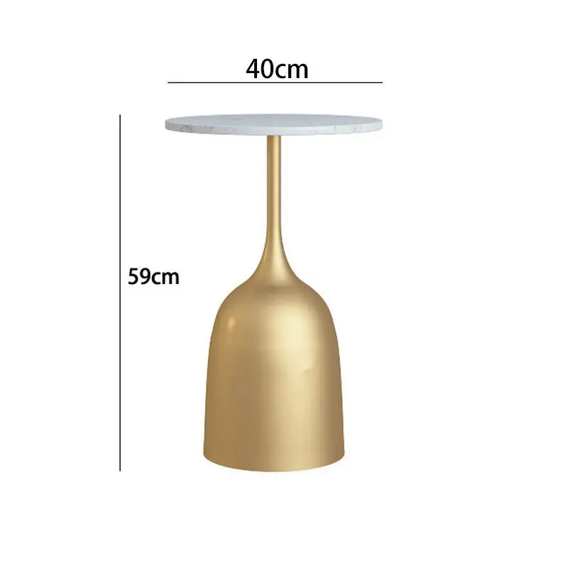 Nordic Simple Creative Light Luxury Wrought Iron Corner Table Living Room Sofa Round Side Gold Petite Table Furniture Console