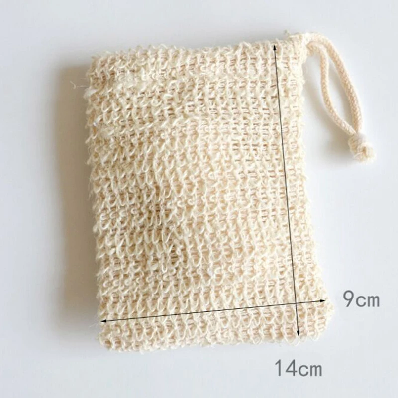 30Pcs Cotton Ramie Soap Bag Natural Plant Fiber Environmental Protection Hand Made Soap Ramie Foaming Net Storage Bag