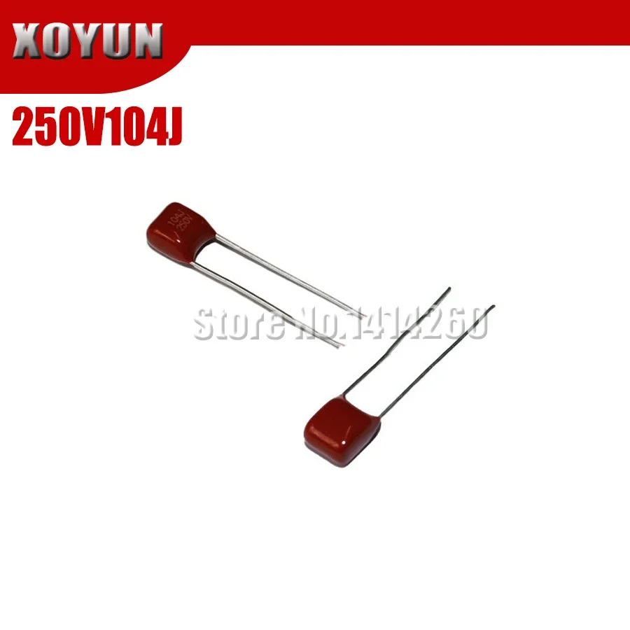 

50 шт. 250V104J 100NF 0,1 мкФ 250 В 104J шаг 10 мм CBB полипропиленовый пленочный конденсатор