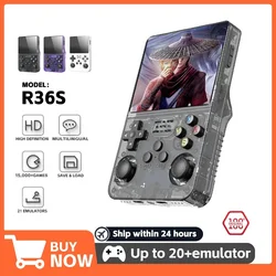 BOYHOM  R36S Retro Video Game Console Linux System 3.5 Inch IPS Screen Portable Pocket Player 64GB 128G Games best Kids gifts
