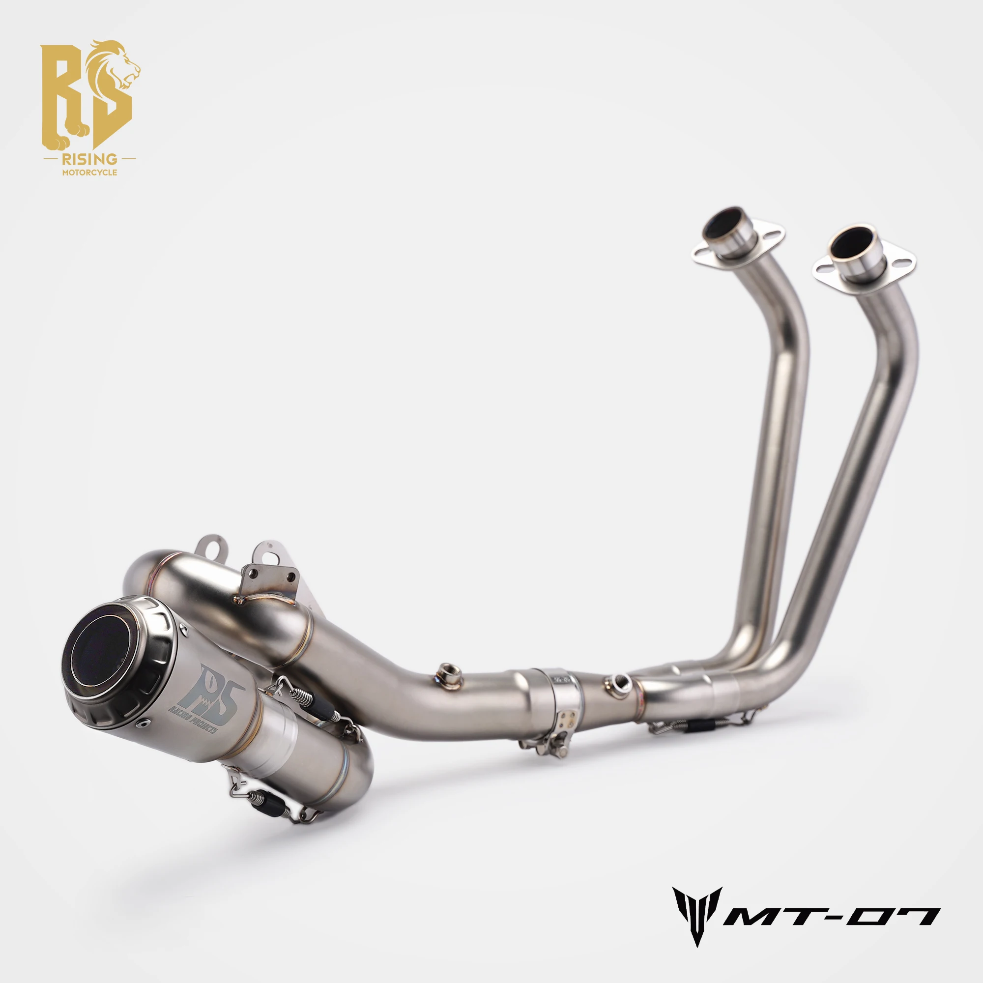 RS For Yamaha MT-07/FZ-07/XSR700 F01/F02 2014-2026 Exhaust System Stainless Steel Front Link Pipe Front Connecting Pipe Set