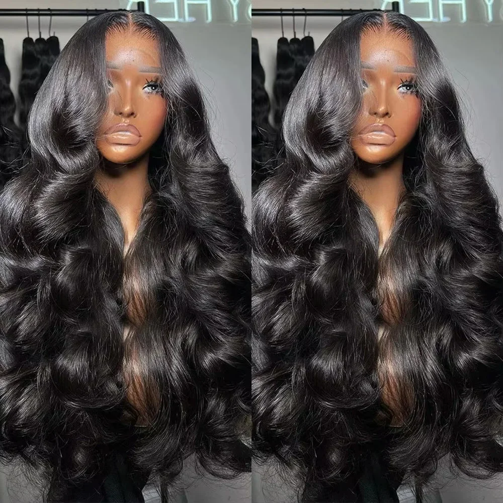 الجسم موجة باروكة من شعر طبيعي اللون الطبيعي الجسم موجة 13x6 الدانتيل الشفاف أمامي خصلات الشعر المستعار الإنسان 200 الكثافة للنساء السود