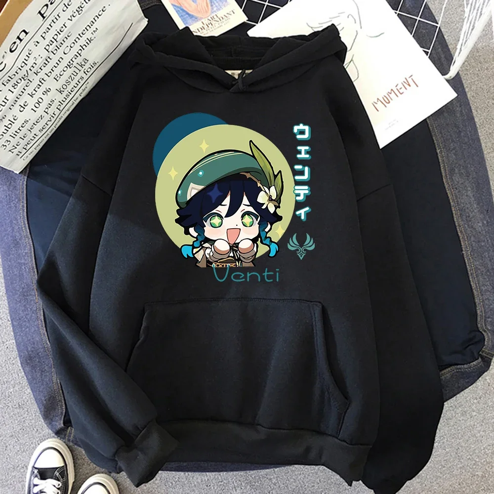 

2025 Cartoon Venti Sucrose Xiao Hoodies Winter Women Clothes Manga Genshin Impact Sweatshirt Vintage Graphic Hoodie Harajuku Sud