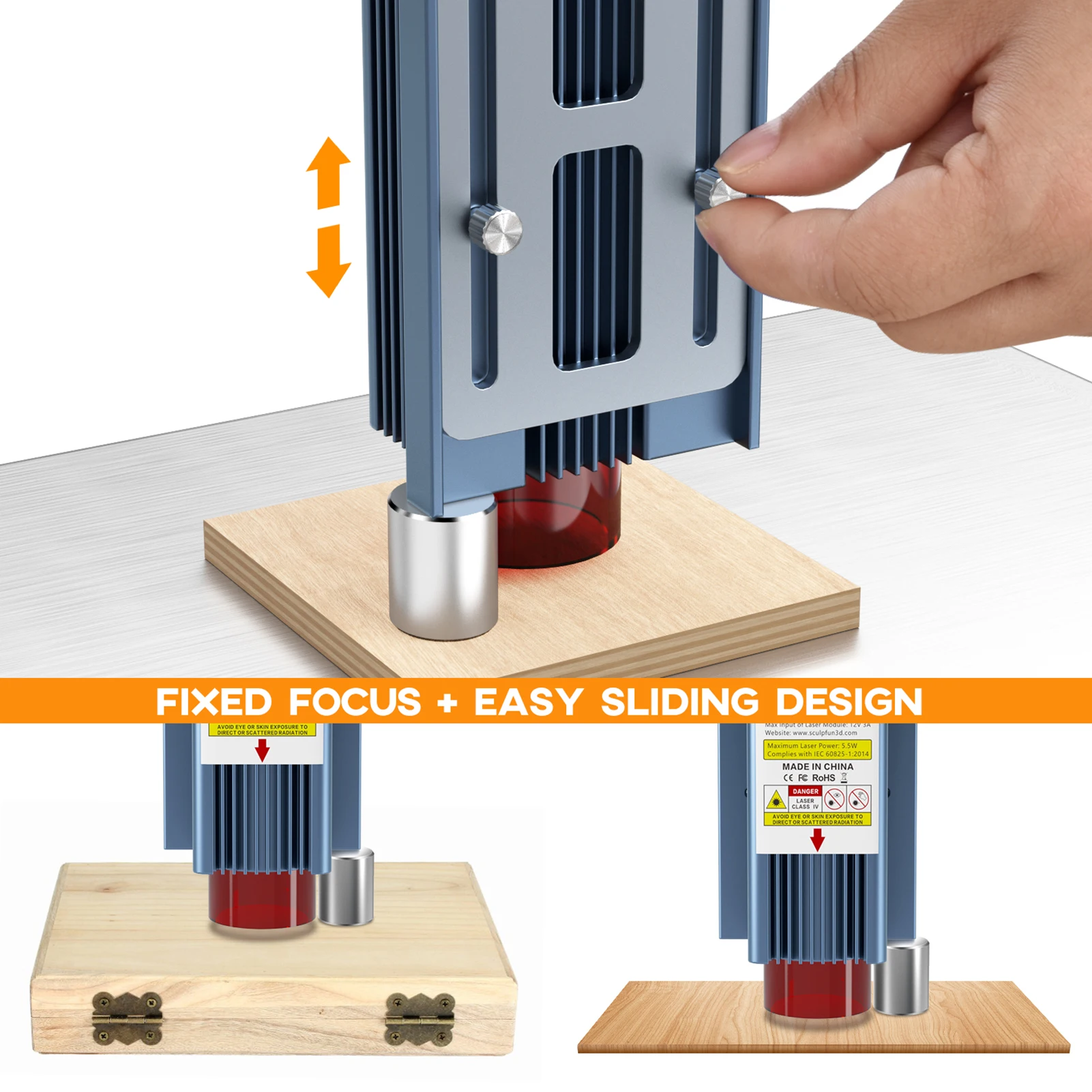 Sculpfun S9 Laser Engraver Module Laser Head for Engraving Machine Laser Cutter Wood Acrylic Cutting Metal Engraving