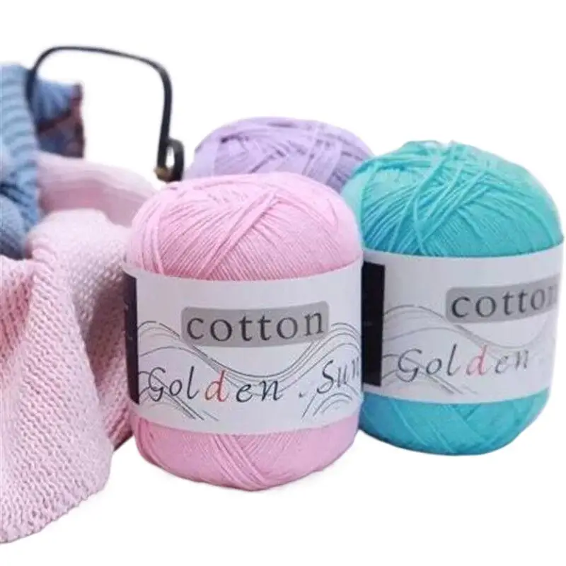 1Pc 50g Hand knitting 100% cotton yarn soft crochet yarn to knit sweater blanket hat line crocheting amigurumi doll bag threads