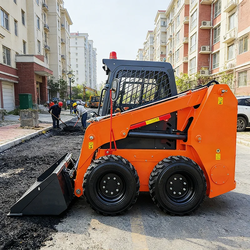 Customized Mini Skid Steer Loader Track Type Skid Loader with Anti Slip Tracks for Mud Sand Snow Construction Farm Working Sites