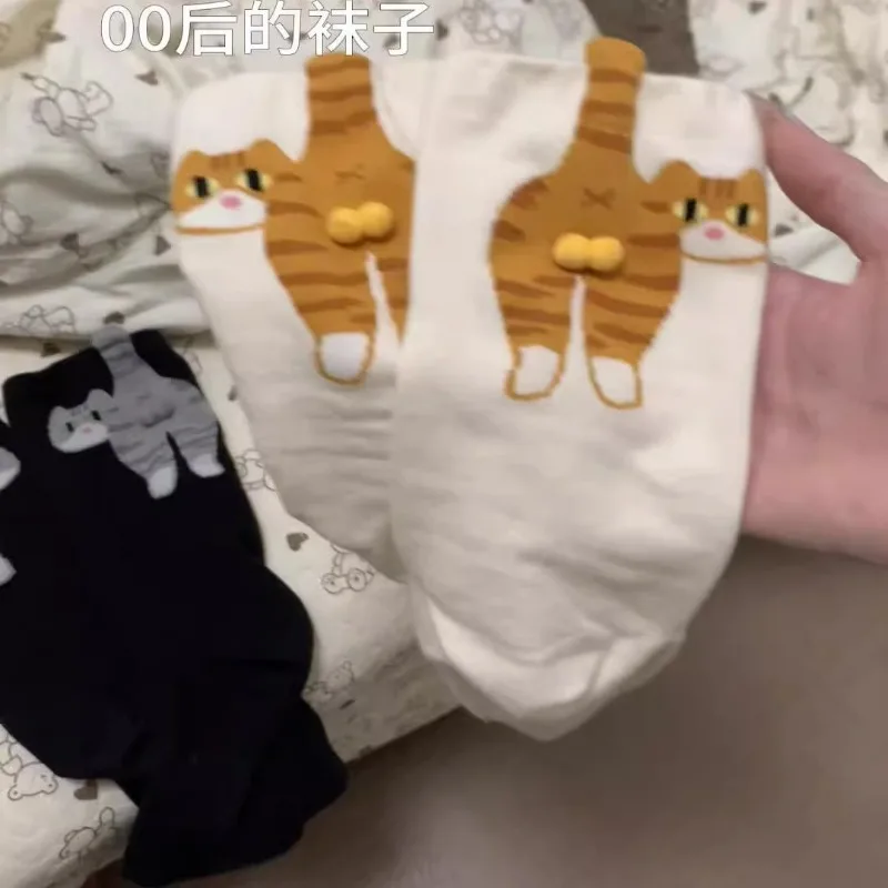 جديد اللون لطيف القط الجوارب مع الكرة جوارب قطنية مضحكة تنفس جوارب قطنية ناعمة فتاة النساء Sockings هدايا ممتعة لمحبي القط
