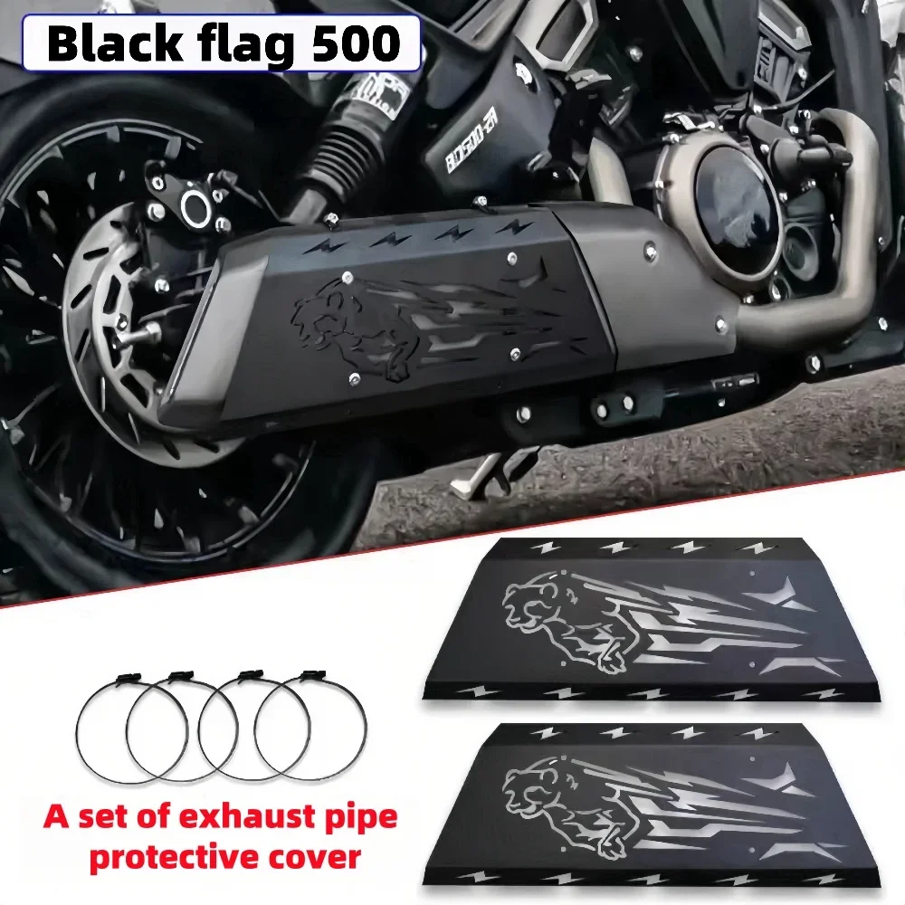 เหมาะสําหรับบังความร้อนท่อไอเสีย Benda Black Flag 500 ฝาครอบตกแต่งกันความร้อน Black Flag 500Por พิเศษ