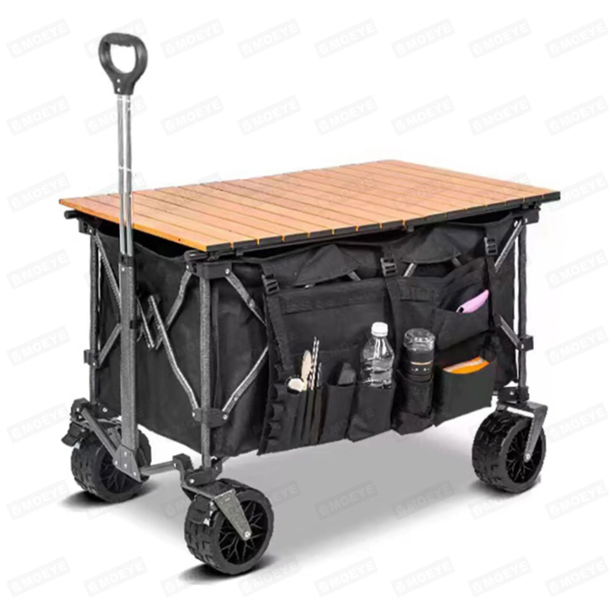 

MOEYE Camping Trolley 220L Large Capacity Folding Wagon Cart Portable Outdoor Multifunction Adjustable Handle Trolley