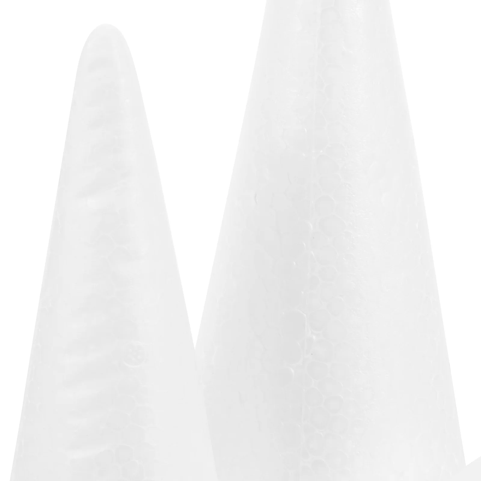 15 Pcs Conical Foam Christmas Tree White Foams Cones Centerpieces Ice Cream DIY Craft Shape Toy