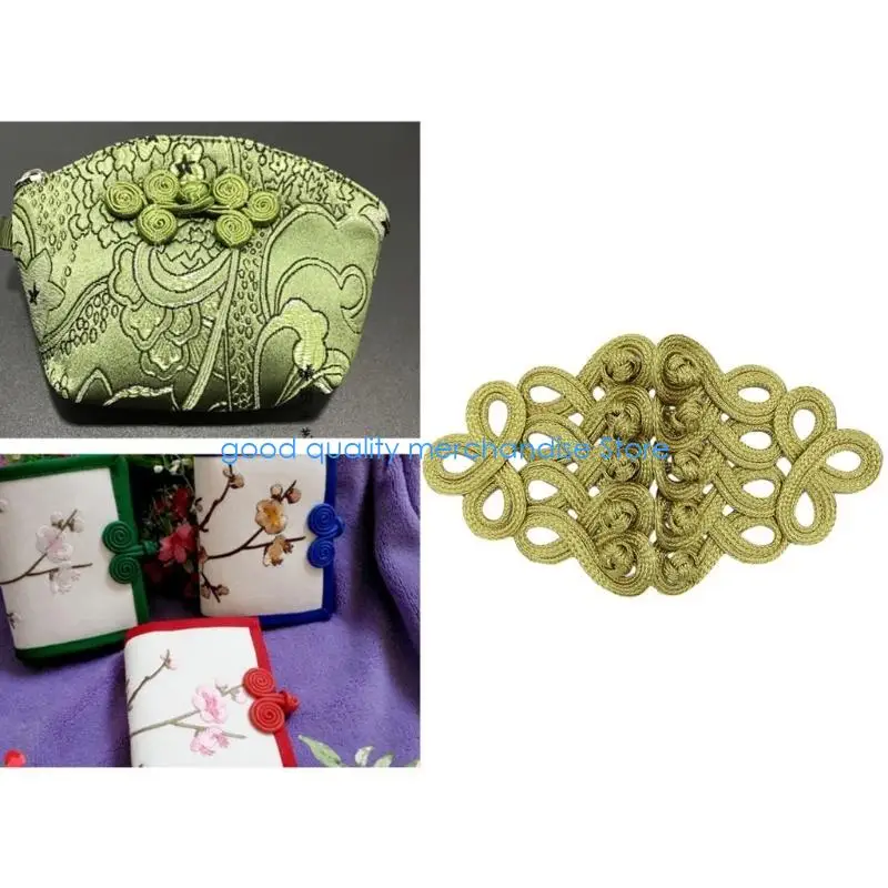 

Y5JD Chinese Buttons Knot Oversized Closure Waistband Traditional Handcraft