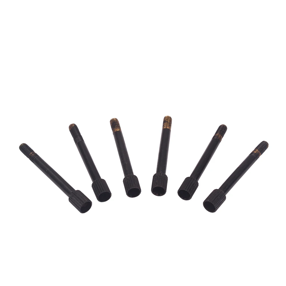 

6 Pcs Double Tremolo Bridge Accessories Black Metal Saddle Screws for Electric Guitars Diameter 3.8mm Length 44mm