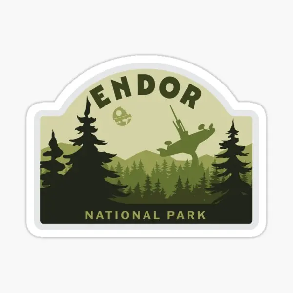 

Endor National Park 5PCS Stickers for Decorations Laptop Window Funny Cartoon Bumper Luggage Background Wall Decor Cute Car