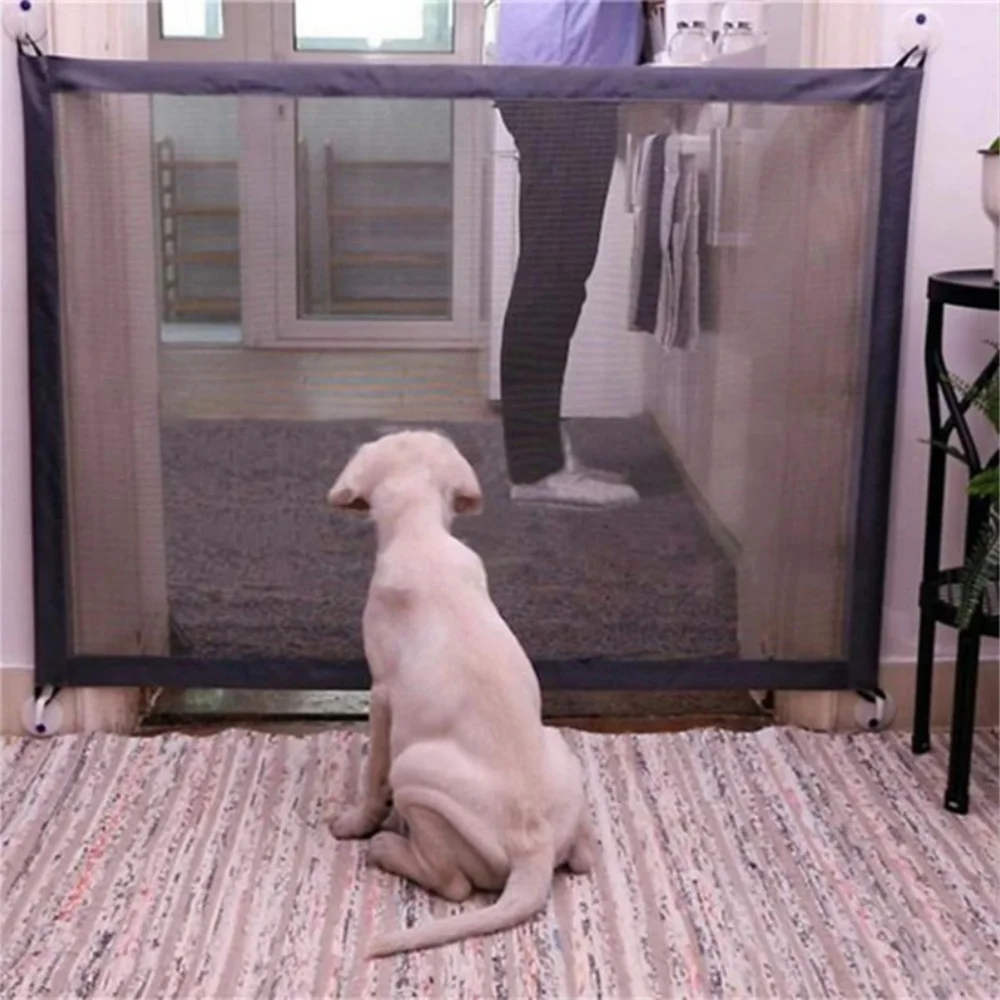 70*180cm Pet Dog Gate - Retractable Safety Guard, Mesh Dog Fence, Isolation Barrier for Indoor, Toddler Stair Gate, No-drill
