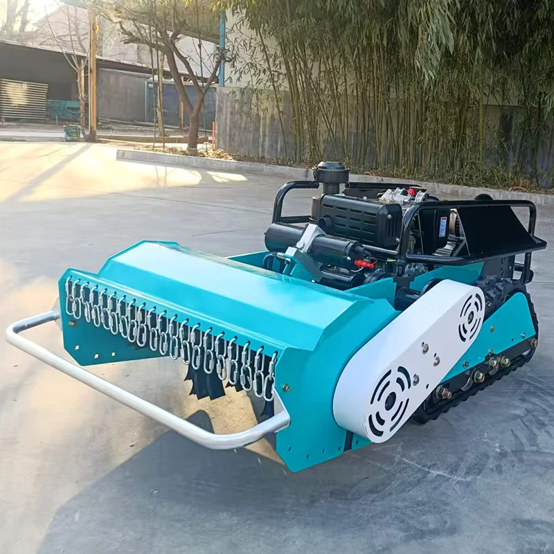 Customized China makes hot crawler robot remote control lawn mower zero turn brushless lawn mower