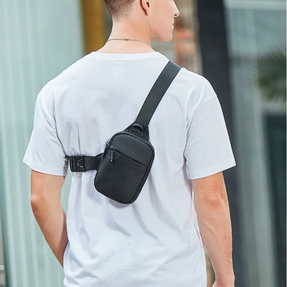 Men\'s Chest Bag Fashion Small Canvas Shoulder Crossbody Bags for Man Mini Cloth Sling Sport Cross Phone Male Handbag