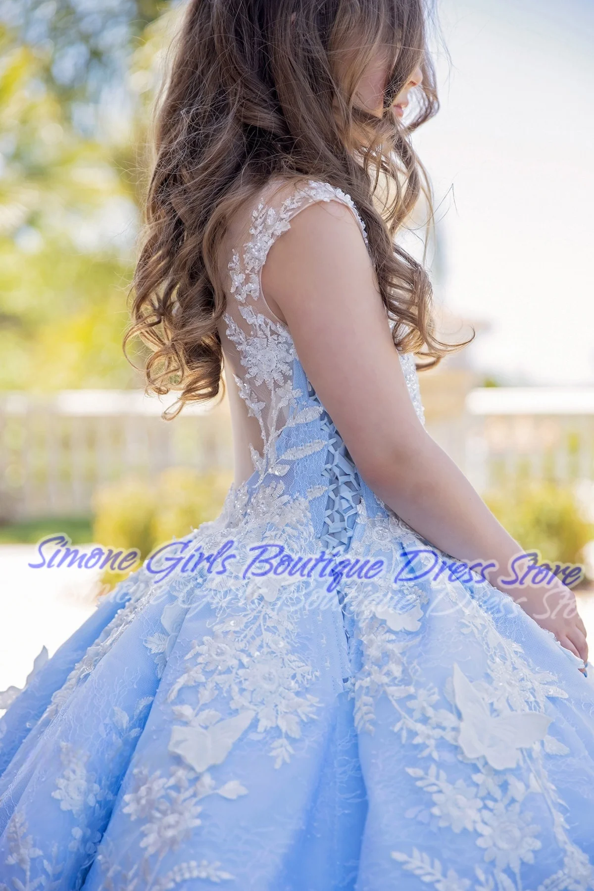 ชุดเดรสเจ้าหญิงสีน้ำเงินแขนกุด แต่งลูกไม้ปักลายตัดกัน กระโปรงบัลเลต์ สำหรับงานแต่งงาน การแสดงเต้นรำ