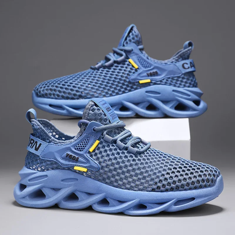 Men's Summer Mesh Sneakers - Breathable for Casual Outdoor Running Tennis Hiking & Luxury Platform Loafers Style image 3