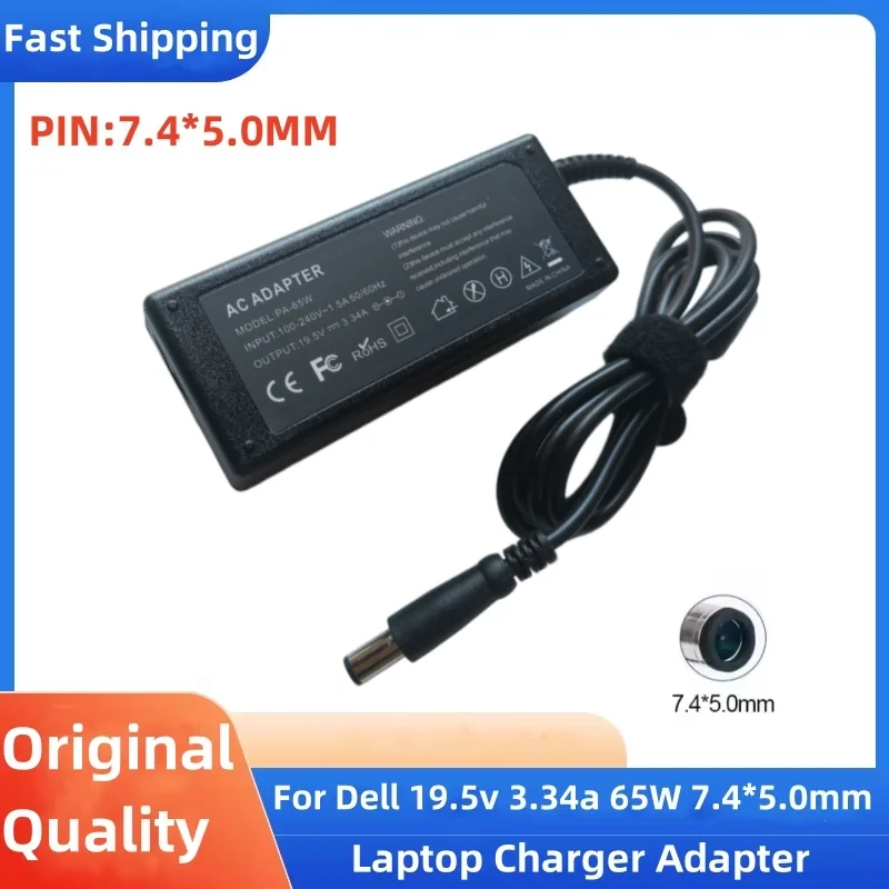 19.5V 3.34A 65W 7.4*5.0mm Laptop AC Charger Adapter For Dell Latitude E5250 E5440 E5450 E5540 E5550 E6420 E6430 E6440 HA65NM130