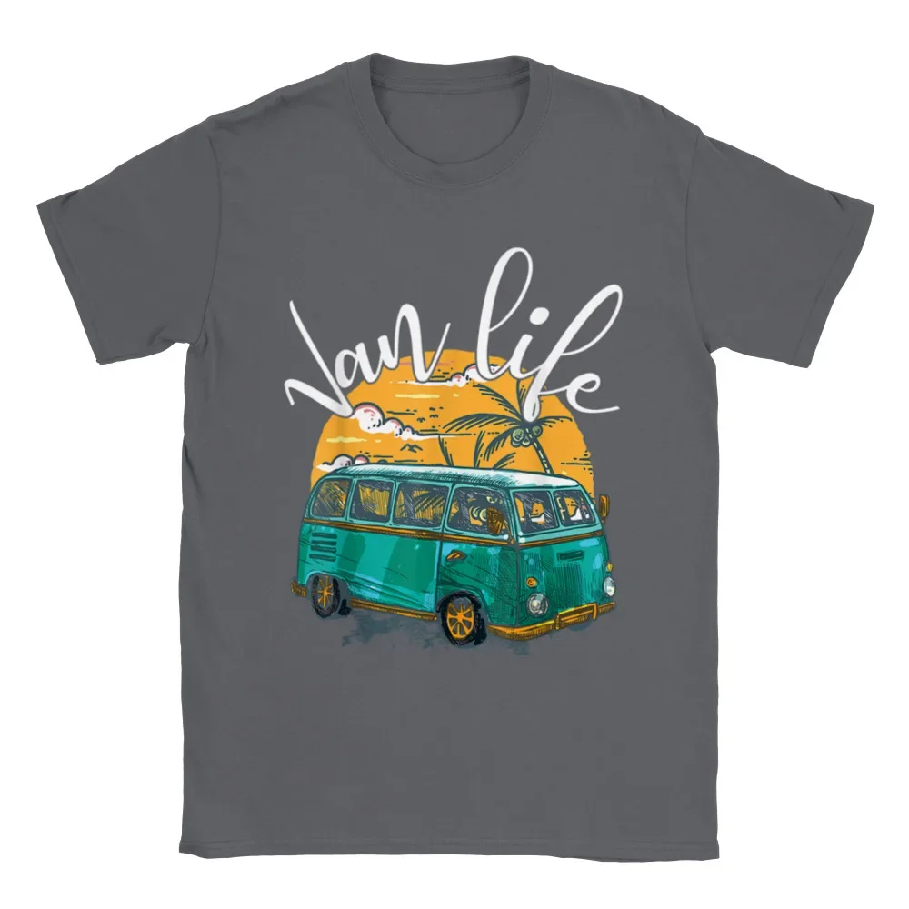 Unisex T-shirts for Men Women Summer Tees Cotton Luxury brand vintage oversizedVan Life - Vintage Van Bus T-Shirt