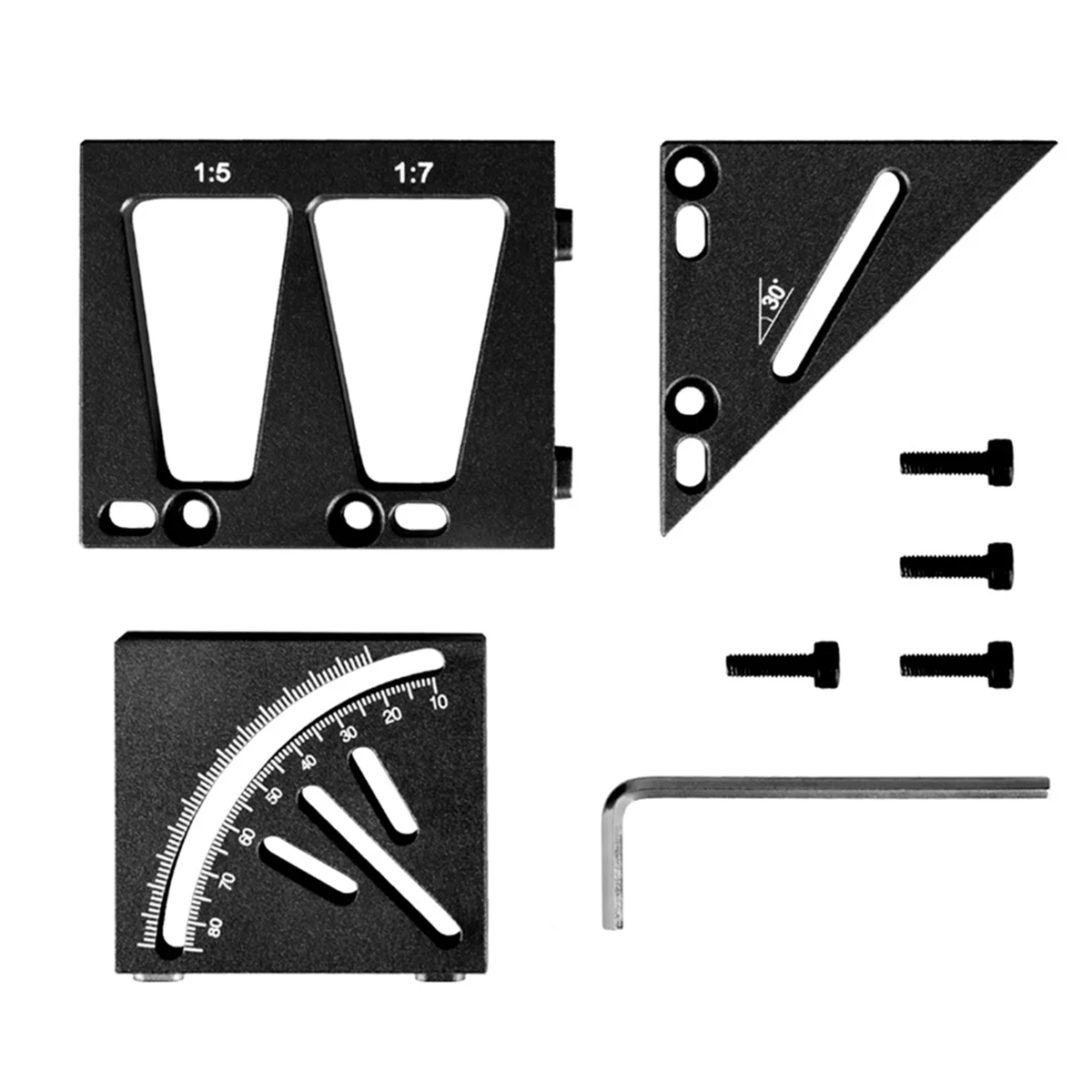 90°/45°Woodworking Ruler 3D Multifunctional Adjustable Angle Right Angle Ruler Scriber Carpentry DIY Measurement Tools