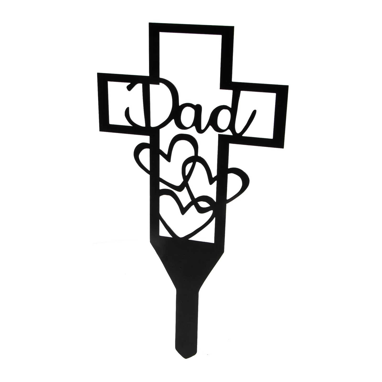 Memorial Stakes for Cemetery Insert Decoration Adornment Decorations Iron Outdoor Ornaments