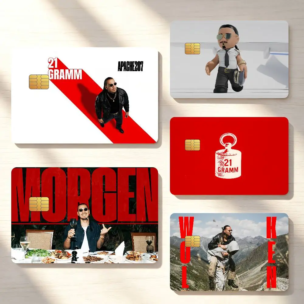 Rapper A-Apache 207 21 Gramm Credit Card Sticker Waterproof Anti-Scratch 4PCS Bank Debit Traffic Cover Decoration
