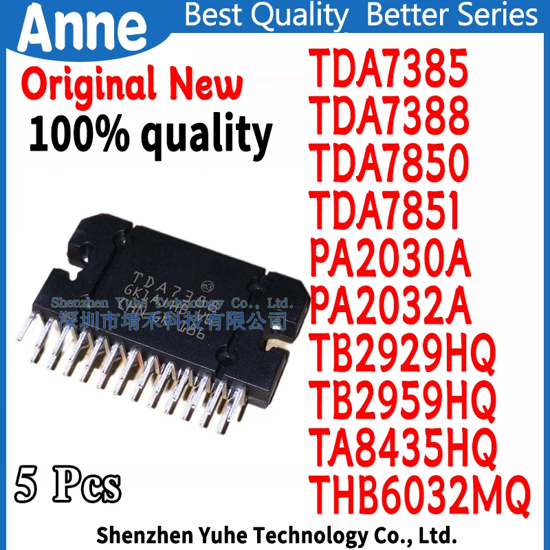 (5piece)100% New TDA7385 TDA7388 TDA7850 TDA7851 PA2030A PA2032A TB2929HQ TB2959HQ TA8435HQ THB6032MQ ZIP Chipset
