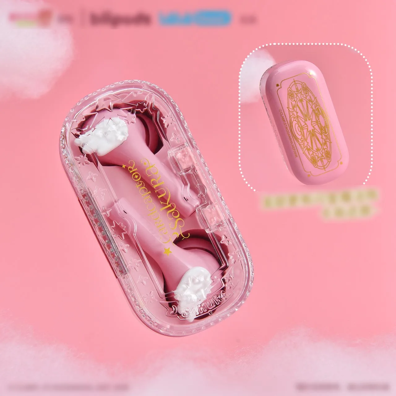 Cardcaptor Sakura Earphone Cute Pink Wireless Bluetooth 5.3 Headphone Intelligent Noise Cancellation IPX4 Waterproof Earbuds