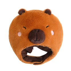 New Halloween Capybara Furry Hat Headgear Plush Costume Accessories for Masquerade