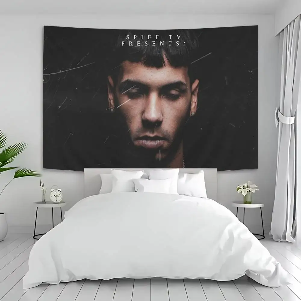 

Настенные гобелены с изображением рэпера A-Anuel AA в стиле хиппи для гостиной, дома, общежития, декоративное искусство, украшение для дома
